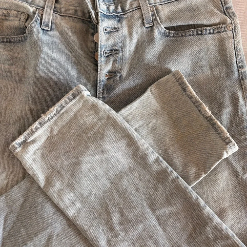 AG Adriano‎ Goldschmied Anthropologie Nolan Ankle Button Up Jeans Light Wash 27R